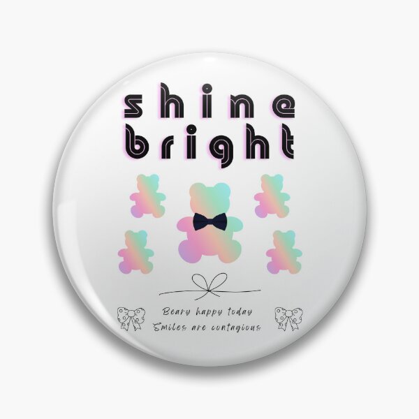 Item preview, Shine Bright Rainbow Bears – Gradient Teddy with Bow designed and sold by mintmono-studio.