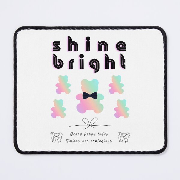 Item preview, Shine Bright Rainbow Bears – Gradient Teddy with Bow designed and sold by mintmono-studio.