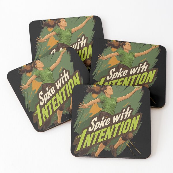 Item preview, Spike with Intention – Powerful Volleyball Player Design designed and sold by JenniferCreaArte .
