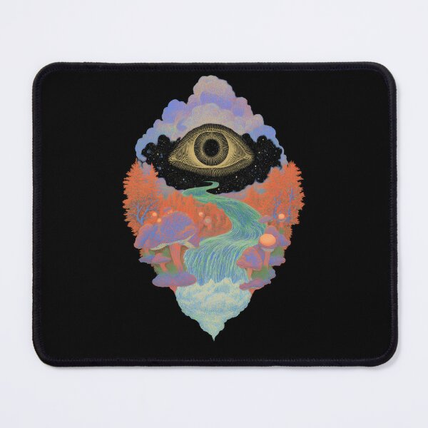 Item preview, Third Eye Awakening Psychedelic River Mushrooms designed and sold by Mystikos Art.