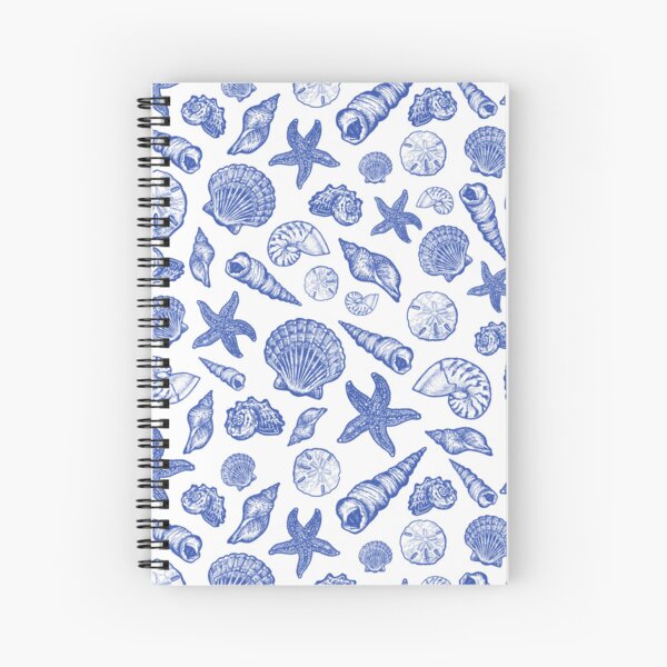 Vista previa del artículo con la obra «Blue Seashell Print», diseñado y vendido por Elizabeth Weglein.