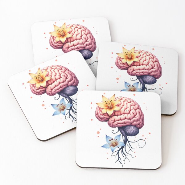 Item preview, Floral Brain Anatomy – Botanical Neuroscience Art Tee designed and sold by medicalzone.