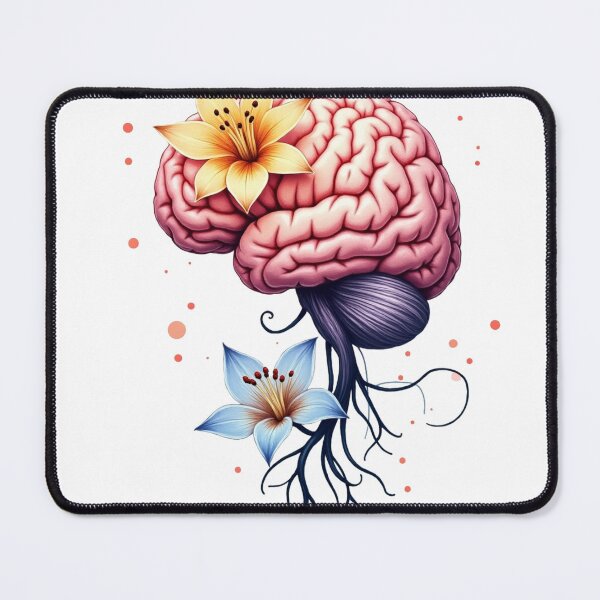 Item preview, Floral Brain Anatomy – Botanical Neuroscience Art Tee designed and sold by medicalzone.