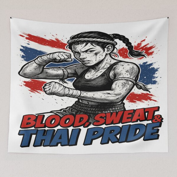 Item preview, Muay Thai Girl: Blood, Sweat & Thai Pride designed and sold by Globalcitytees.