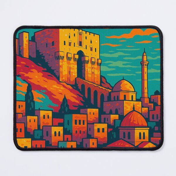 Item preview, Aleppo Retro Pop Art Travel Poster | Vibrant Digital Cityscape Illustration | Historic Landmark Artwork | Colorful Middle Eastern Travel Design | Nostalgic Urban Pop Art designed and sold by PaintedPixels01.