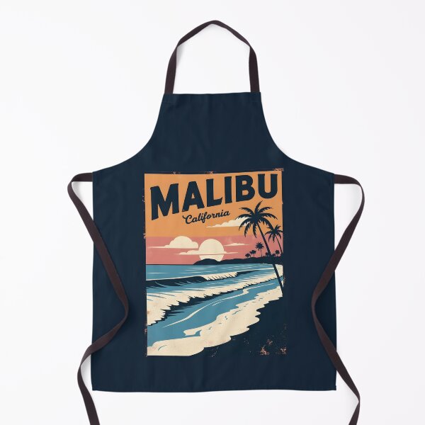 Item preview, A Vintage Illustration of Malibu - California designed and sold by GoodOldVintage.