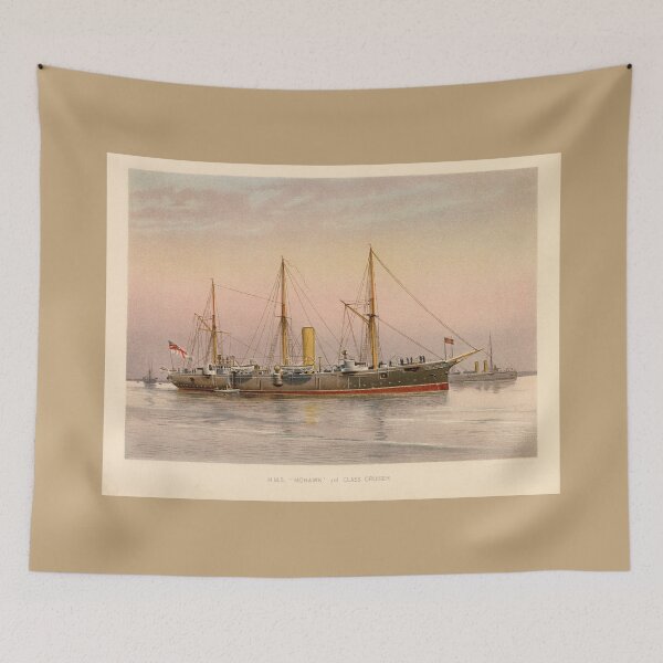 Item preview, Antique Vintage Nautical ship scene of the H.M.S MOKAWK designed and sold by Bruiserstang.