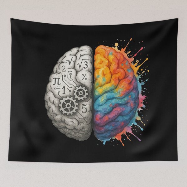 Item preview, Split Brain Anatomy – Logic vs Creativity T-Shirt designed and sold by medicalzone.