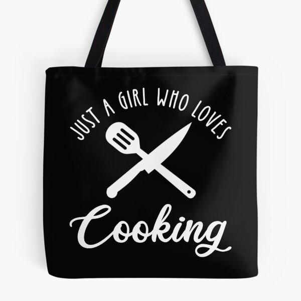 Item preview, Just A Girl Who Loves Cooking designed and sold by Cat Lady Designs.