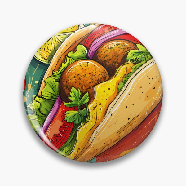 Item preview, Vibrant Falafel Wrap Brimming with Fresh Veggies, Zesty Lemon, and Spicy Chili Peppers designed and sold by OlfactoART Studio.