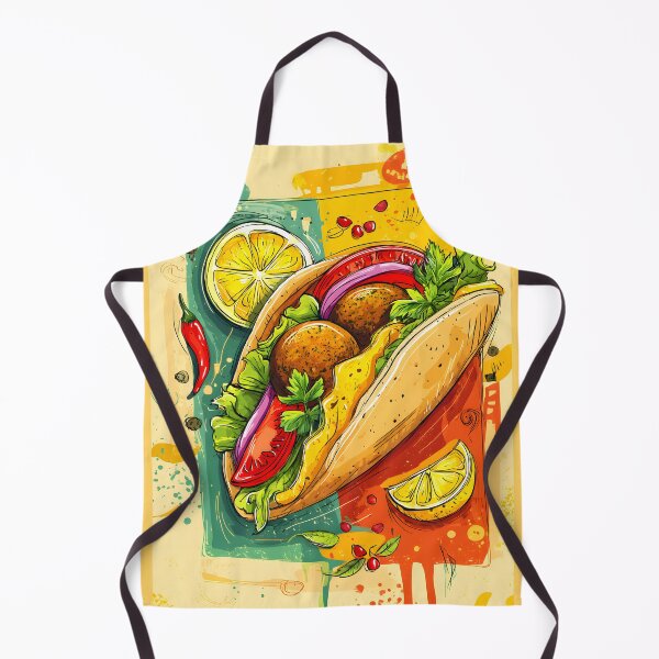 Item preview, Vibrant Falafel Wrap Brimming with Fresh Veggies, Zesty Lemon, and Spicy Chili Peppers designed and sold by OlfactoART Studio.
