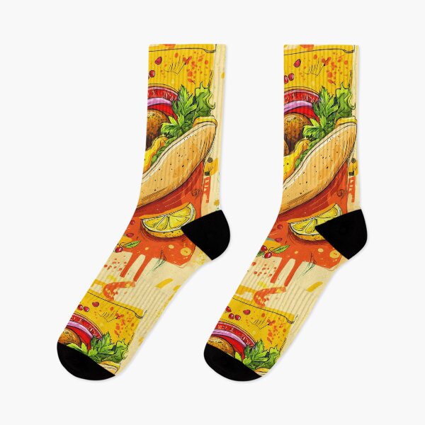 Item preview, Vibrant Falafel Wrap Brimming with Fresh Veggies, Zesty Lemon, and Spicy Chili Peppers designed and sold by OlfactoART Studio.