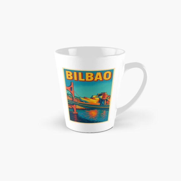 Vista previa del artículo con la obra «Póster de viaje retro de arte pop de Bilbao | Diseño colorido de paisaje urbano vintage | Ilustración icónica de la arquitectura vasca | Arte urbano nostálgico | Obras de arte viajeras con un toque gráfico impactante», diseñado y vendido por PaintedPixels01.
