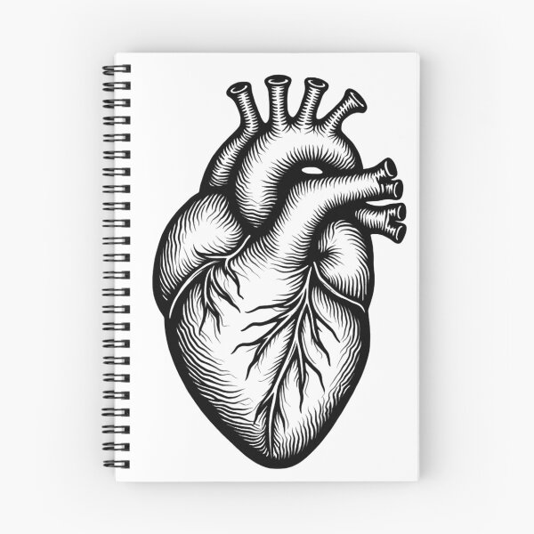 Item preview, Heart Anatomy in Line Art – Vintage Anatomical Tee designed and sold by medicalzone.