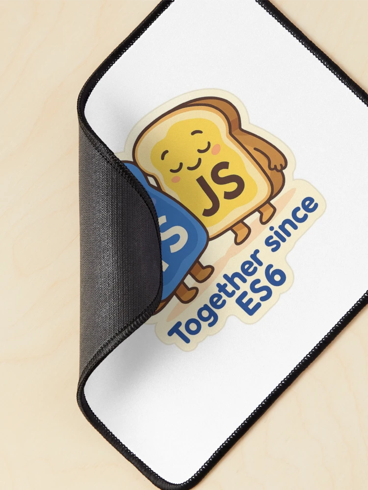 Thumbnail 2 of 5, Mouse Pad, Together Since ES6 – TypeScript & JavaScript designed and sold by SoftwareStickers.