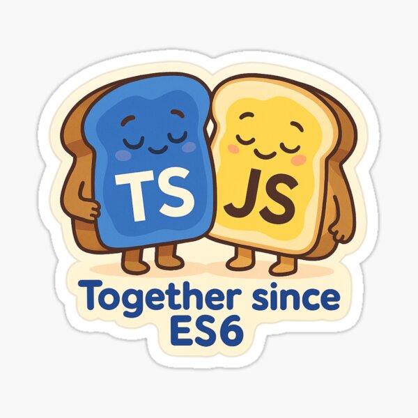 Item preview, Together Since ES6 – TypeScript & JavaScript designed and sold by SoftwareStickers.