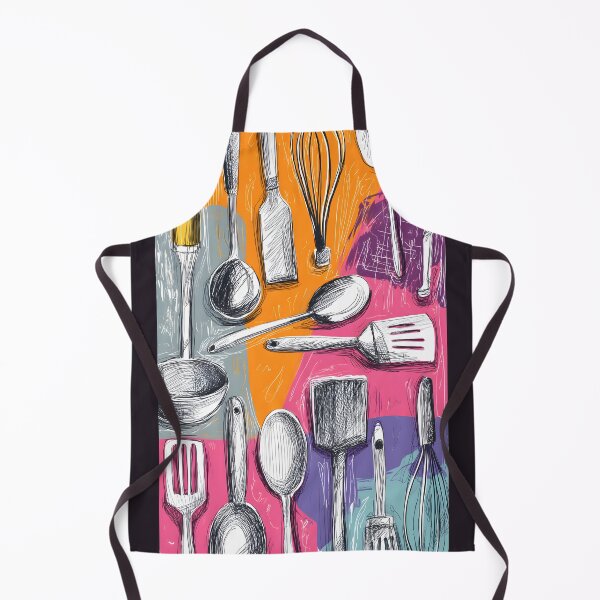 Item preview, Kitchen Utensils Collection - Playful Spoons, Spatulas, and Whisk in Bold, Vibrant Colors designed and sold by OlfactoART Studio.