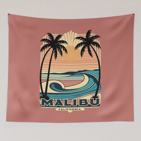 Item preview, A Vintage Illustration of Malibu - California  designed and sold by GoodOldVintage.