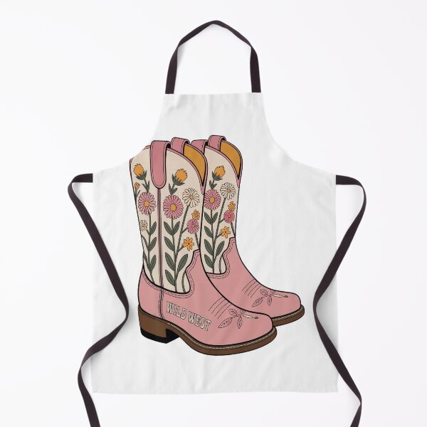 Item preview, "Wild West Floral Cowboy Boots - Cute Western Sticker" designed and sold by stylishsketcher.