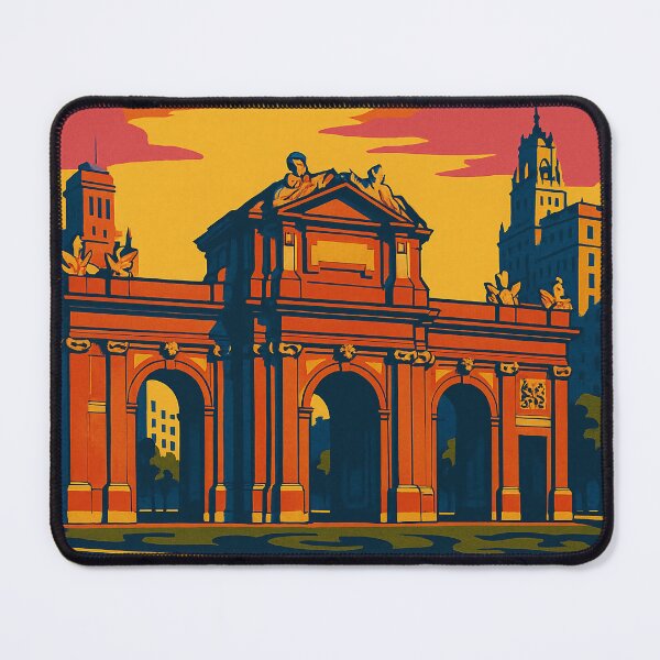 Item preview, Madrid Retro Pop Art Travel Poster | Vibrant Spanish Cityscape Illustration | Colorful Vintage Style | Iconic Madrid Landmarks Art | Bold Graphic Travel Design designed and sold by PaintedPixels01.