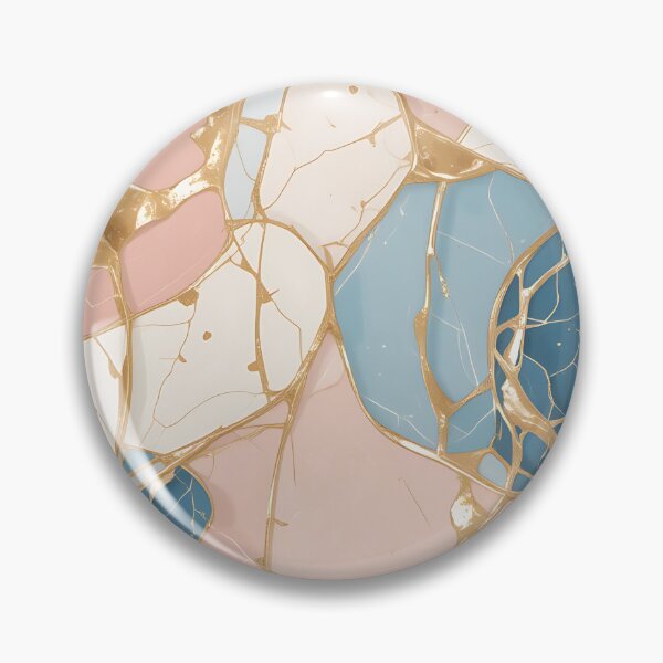 Item preview, Pastel Kintsugi Elegance – Seamless Abstract Pattern with Golden Cracks designed and sold by Dino-Lune.