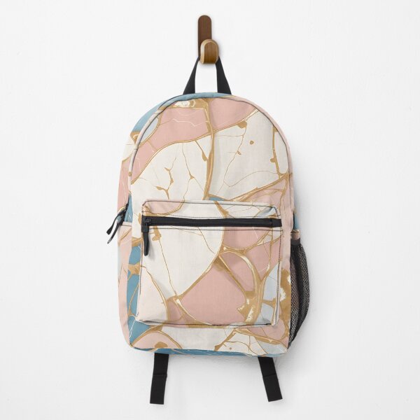 Item preview, Pastel Kintsugi Elegance – Seamless Abstract Pattern with Golden Cracks designed and sold by Dino-Lune.