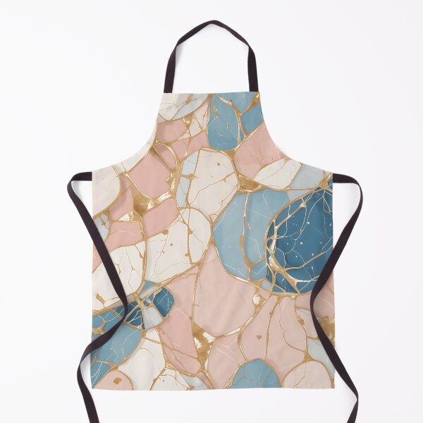Item preview, Pastel Kintsugi Elegance – Seamless Abstract Pattern with Golden Cracks designed and sold by Dino-Lune.