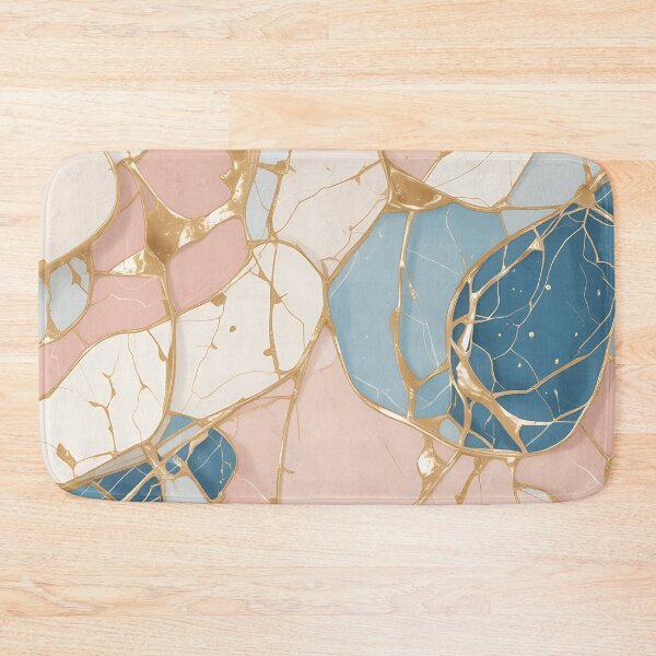 Item preview, Pastel Kintsugi Elegance – Seamless Abstract Pattern with Golden Cracks designed and sold by Dino-Lune.