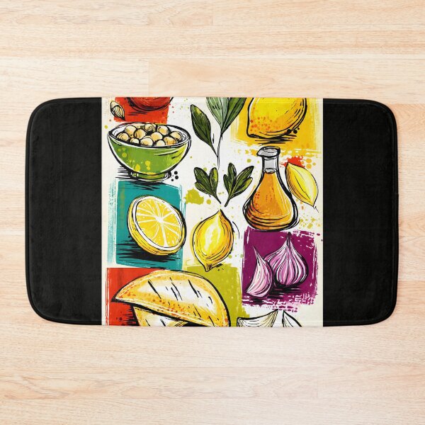 Item preview, Hummus Recipe Ingredients Come Alive - Vibrant Kitchen Elements Featuring Chickpeas Lemons Garlic designed and sold by OlfactoART Studio.