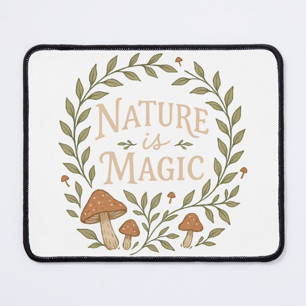 Item preview, Nature is Magic Mushrooms Women's Tee, Garden Lover Gift, Botanical Graphic Top, Outdoor Adventure Shirt, Woodland Inspired, Cottagecore designed and sold by CM2P.