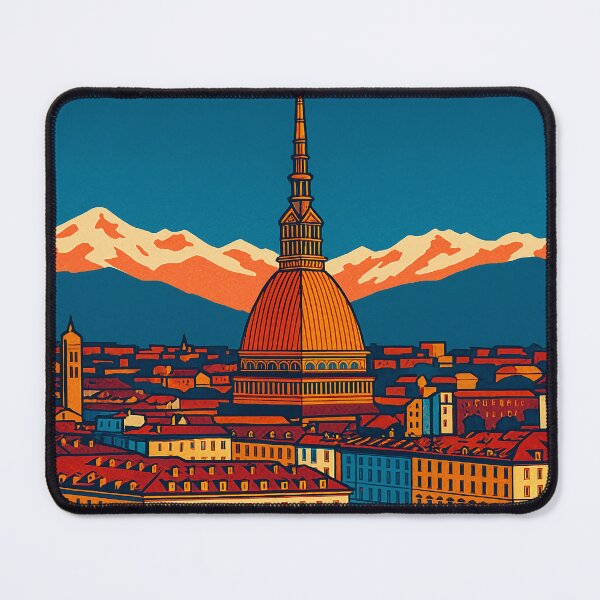 Item preview, Turin Retro Travel Poster | Digital Pop Art Cityscape | Colorful Italy Wall Art | Vintage-Inspired Turin Landmarks | Bold European City Illustration designed and sold by PaintedPixels01.