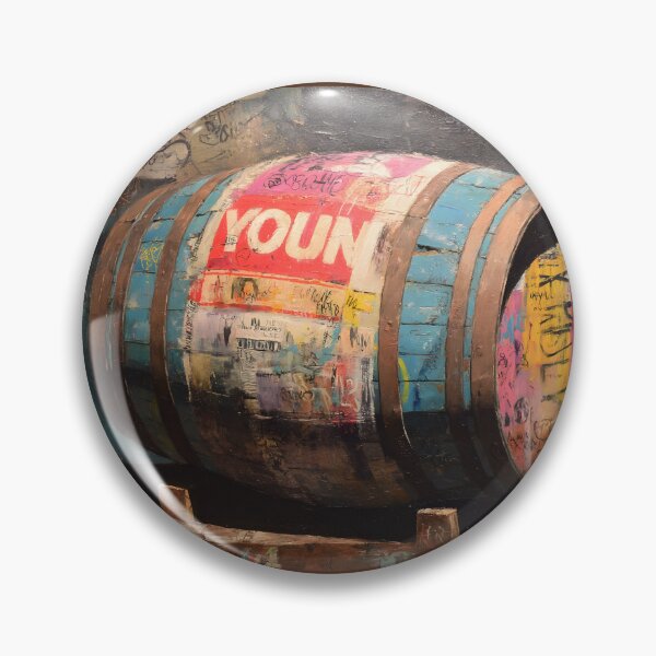 Item preview, Striking Fusion of Tradition and Urban Art: Vibrant Whisky Barrel Graffiti Abstract Street Art- Bold Colors and Artistic Tags designed and sold by OlfactoART Studio.