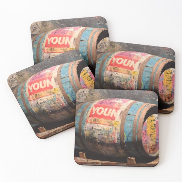 Item preview, Striking Fusion of Tradition and Urban Art: Vibrant Whisky Barrel Graffiti Abstract Street Art- Bold Colors and Artistic Tags designed and sold by OlfactoART Studio.