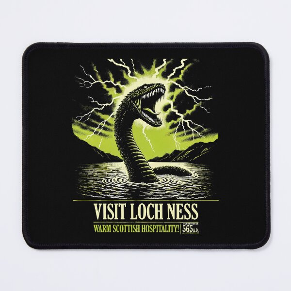 Item preview, Visit Loch Ness – Retro Horror Style Scottish Monster Tourism Design designed and sold by Victor Shadehorn.