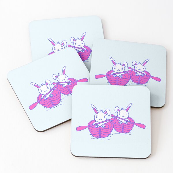 Item preview, Two Cute Rabbits Bunny Paddling Rowing Boat Friend designed and sold by shirt-o-mat.