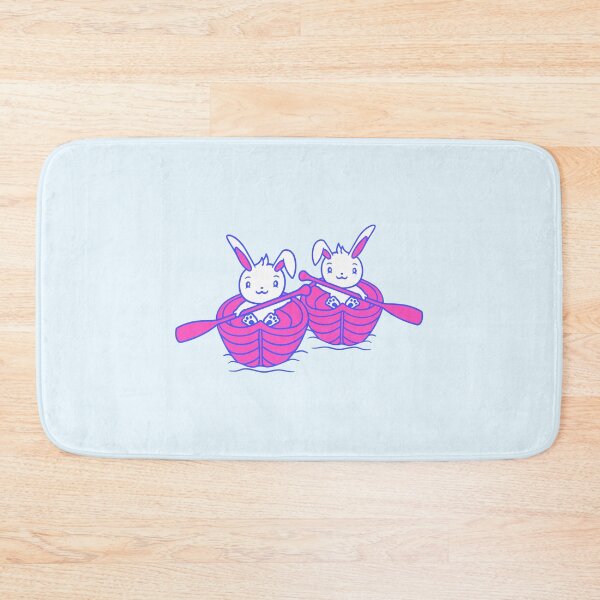 Item preview, Two Cute Rabbits Bunny Paddling Rowing Boat Friend designed and sold by shirt-o-mat.