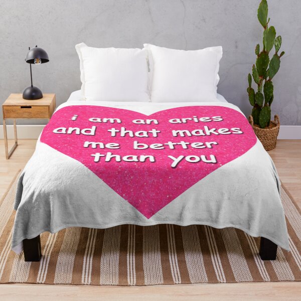 Item preview, “I am an aries and that makes me better than you” Glitter Heart designed and sold by maythemusic.