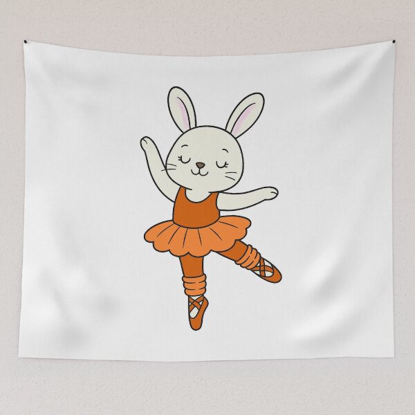 Item preview, Ballet Bunny - White - Orange designed and sold by AngelMiette.
