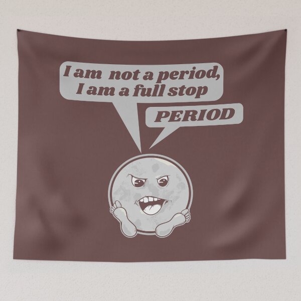 Item preview, Funny full stop period English language designed and sold by piedaydesigns.