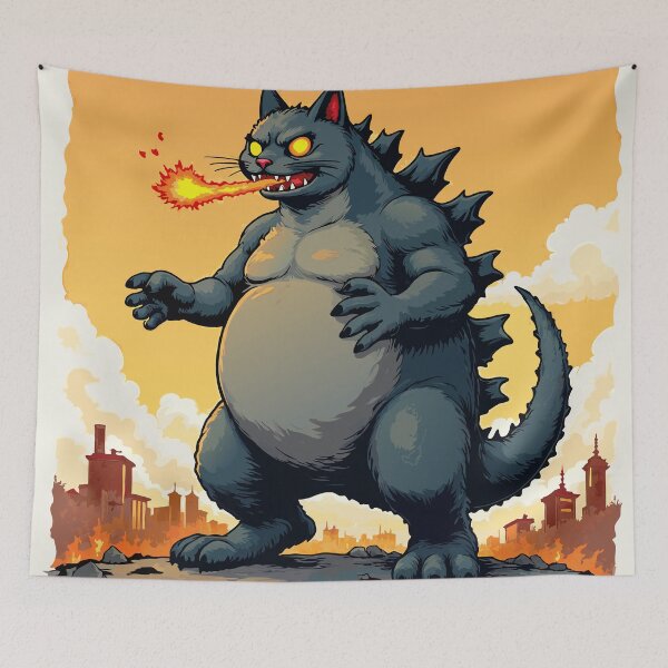 Item preview, Catzilla Rampage | Giant Fire-Breathing Cat Monster  designed and sold by NovaProArt.