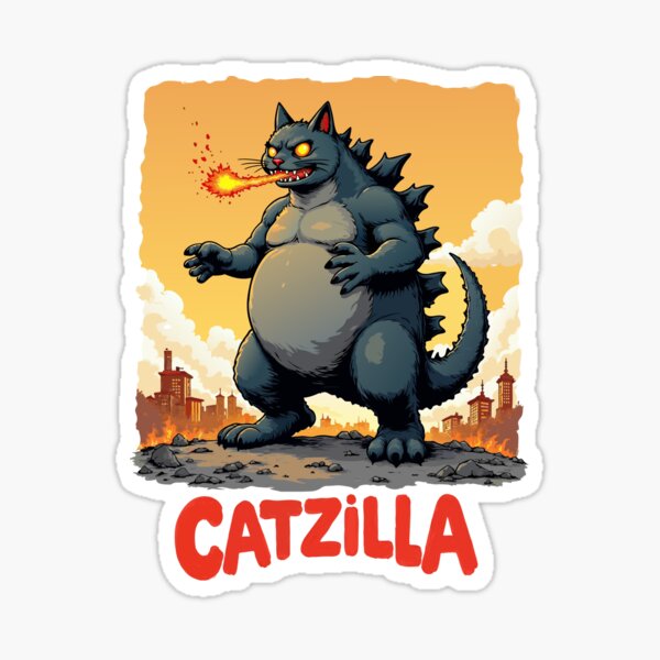 Item preview, Catzilla Rampage | Giant Fire-Breathing Cat Monster  designed and sold by NovaProArt.