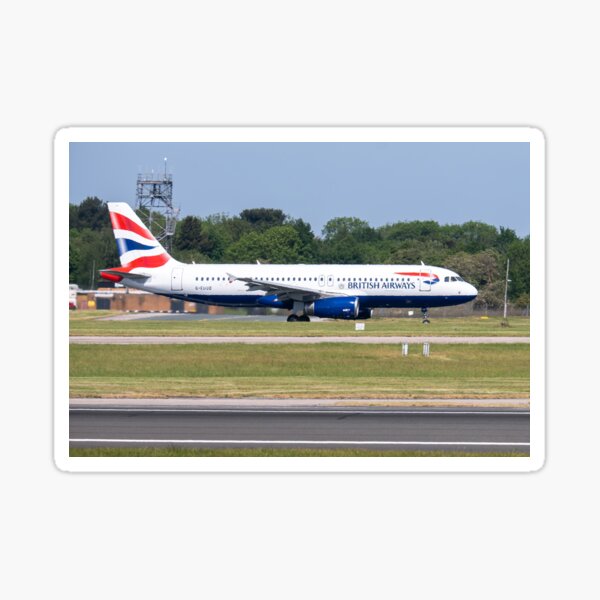 MAN to LHR British Airways Airbus A320-232 Sticker