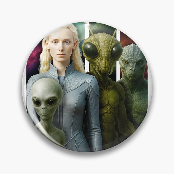 Item preview, Four Alien Species - Grays, Nordics, Insectoids, and Reptilians designed and sold by NatIntrovertSoc.
