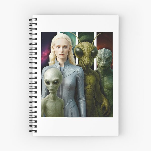 Item preview, Four Alien Species - Grays, Nordics, Insectoids, and Reptilians designed and sold by NatIntrovertSoc.