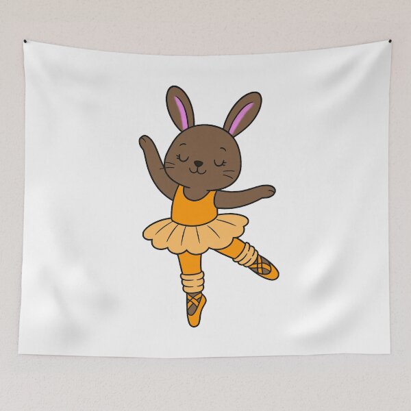 Item preview, Ballet Bunny - Brown - Yellow Orange designed and sold by AngelMiette.