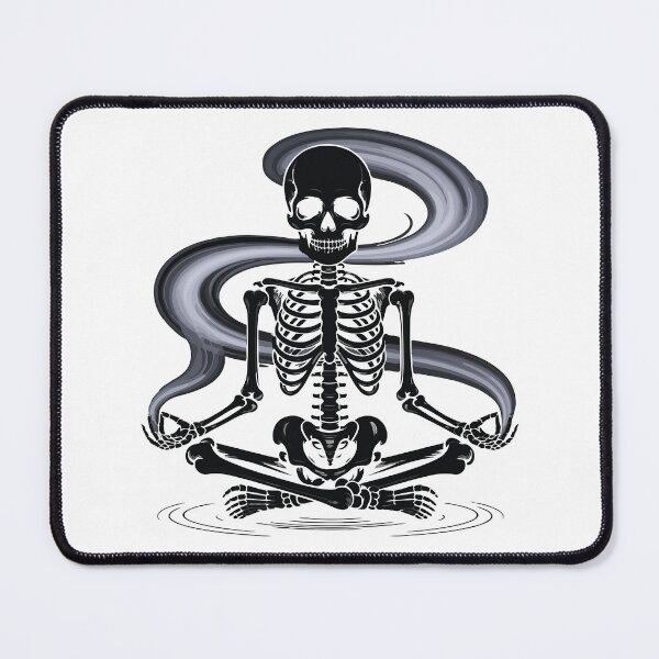 Item preview, Yoga meditating skeleton designed and sold by Pluto ⭐️.