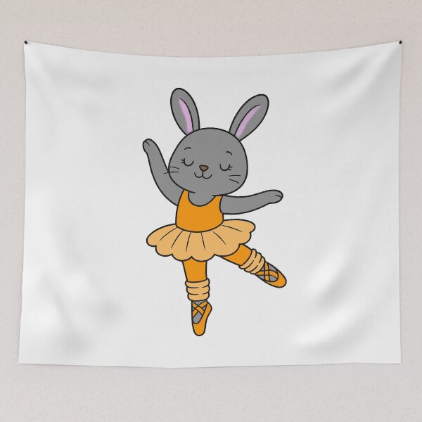 Item preview, Ballet Bunny - Grey - Yellow Orange designed and sold by AngelMiette.