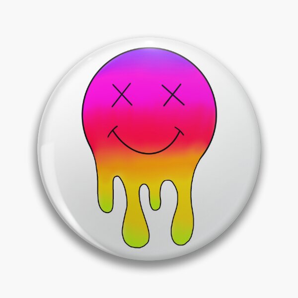Artikelvorschau, Schmelzendes buntes Smiley-Gesicht entworfen und verkauft von Onehappyhook.