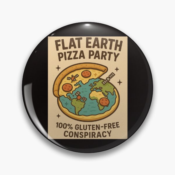 Item preview, Flat Earth Pizza Party designed and sold by FrameFlow.