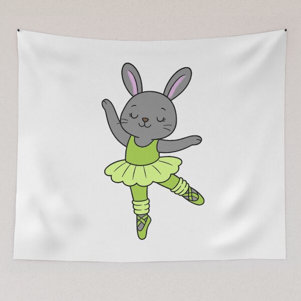 Item preview, Ballet Bunny - Grey - Green Yellow designed and sold by AngelMiette.